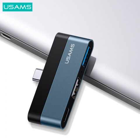 Мини-Хаб USAMS Type-C (Type-C +USB+Micro SD)