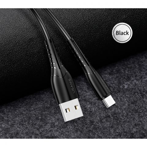 Кабель для зарядки U35 Зарядный кабель Type-C, 1 м, US-SJ366 ЧЕРНЫЙ
