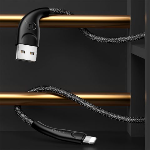 Кабель для зарядки U41 Кабель для передачи данных и зарядки Lightning, 1 м, US-SJ391 ЧЕРНЫЙ