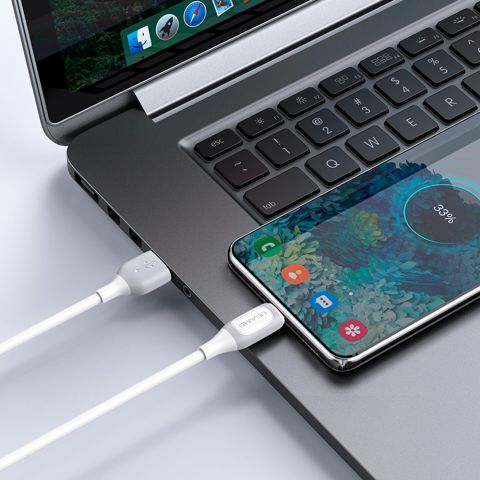 Кабель для зарядки Type-C 3A двухцветный Зарядка и передача данных Кабель Jelly Series 1м US-SJ596 ЧЕРНЫЙ