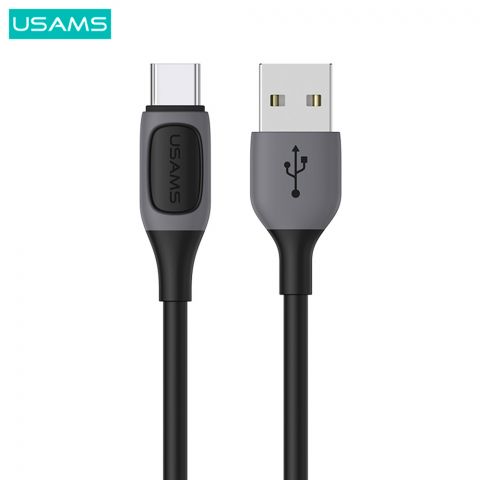 Кабель для зарядки Type-C 3A двухцветный Зарядка и передача данных Кабель Jelly Series 1м US-SJ596 ЧЕРНЫЙ