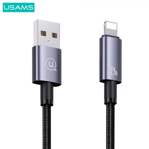 Кабель для зарядки Lightning 2.4A Алюминиевый сплав Быстрый Кабель для зарядки и передачи данных-Sufeng Series 1,2M TARNISH US-SJ667