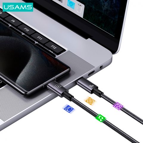 Кабель для зарядки Type-C to Type-C, 60 Вт, алюминиевый сплав Кабель для быстрой зарядки и передачи данных-Sufeng Series US-SJ678  0.25M TARNISH