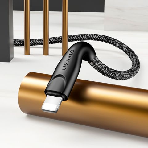 Кабель для зарядки U41 Кабель для передачи данных и зарядки Lightning, 1 м, US-SJ391 ЧЕРНЫЙ