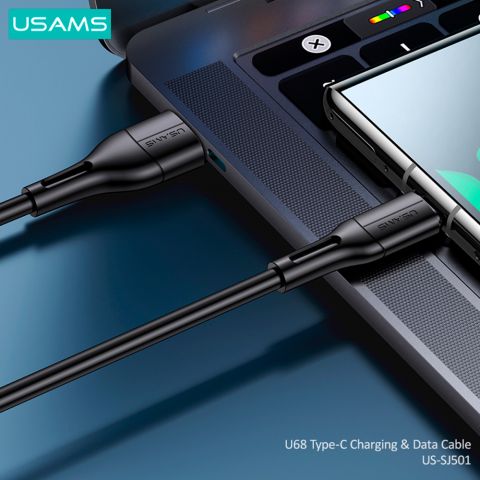 Кабель для зарядки U68 Кабель для микрозарядки и передачи данных, 1 м US-SJ502 ЧЕРНЫЙ