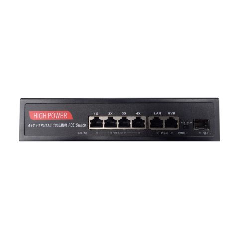 PoE Switch SST-LP4ET2ET1S [1000Mbps 4+2 uplink+1 sfp]