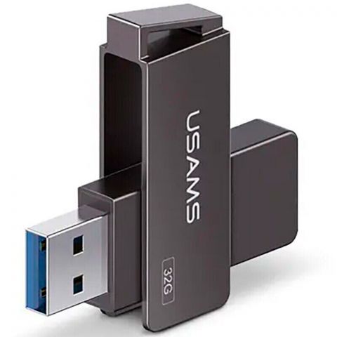 Флешка Вращающийся высокоскоростной флэш-накопитель USB3.0 32 ГБ US-ZB195 железно-серый