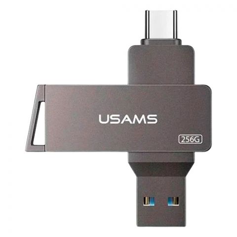 Флешка Вращающийся высокоскоростной флэш-накопитель USB3.0 256 ГБ US-ZB202 железно-серый