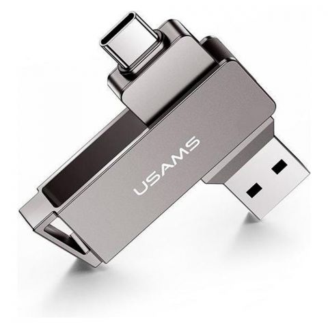 Флешка USB3.0 Вращающаяся высокоскоростная флэшка 256GB US-ZB273 железно-серая