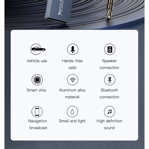 Bluetooth-аудиоадаптер Yesido YAU24