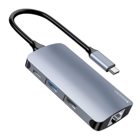 ХАБ 6 в 1 Type-C на USB Yesido HB15
