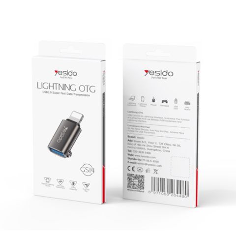 Адаптер OTG Lightning на USB Yesido GS14