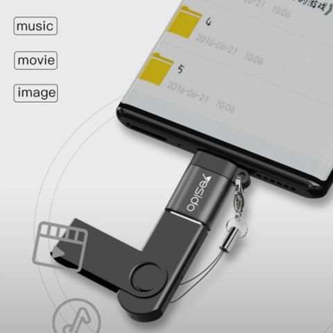 Адаптер Type-C - USB OTG Yesido GS06