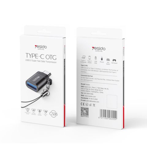 Адаптер Type-C - USB OTG Yesido GS06