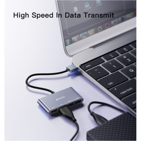 ХАБ 4 в 1 USB на 4 USB Yesido HB12
