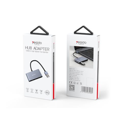 ХАБ 4 в 1 USB на 4 USB Yesido HB12