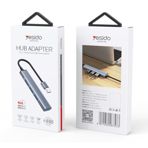 Хаб USB3.0 USB Yesido HB18
