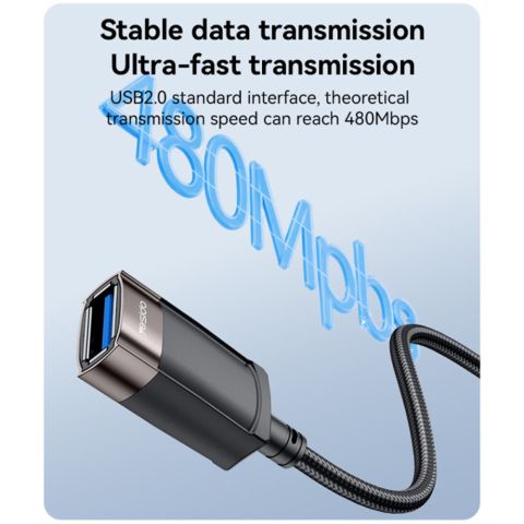 Адаптер USB 2.0 удлинитель Yesido GS26