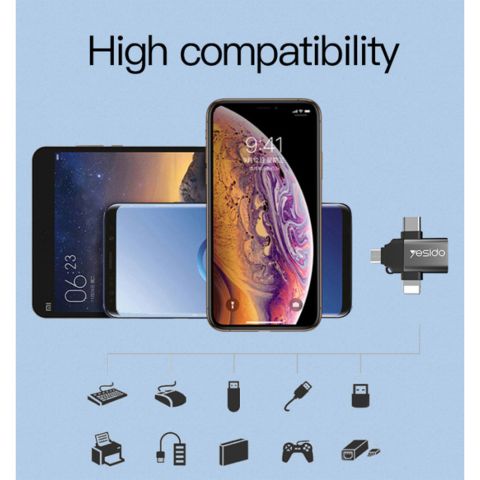 Адаптер OTG Type C Micro To Usb 3.0 Адаптер Yesido GS15