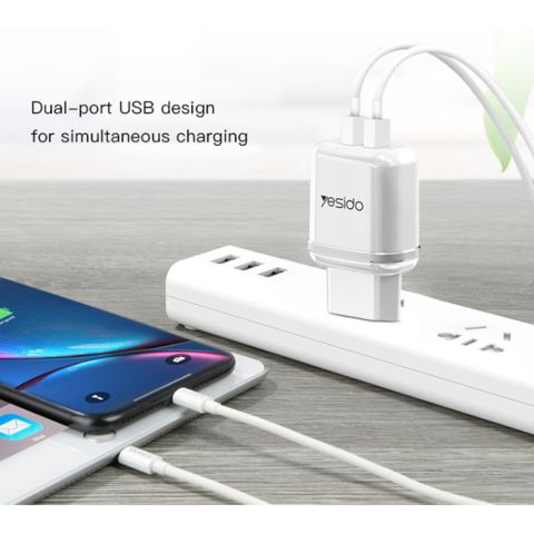 Зарядное устройство с двумя портами Yesido YC26